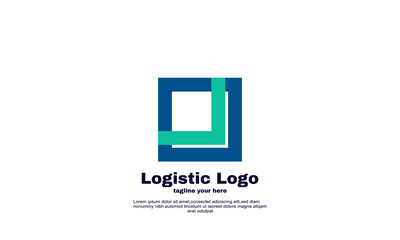vector colorful company and business logistic logo design colorful