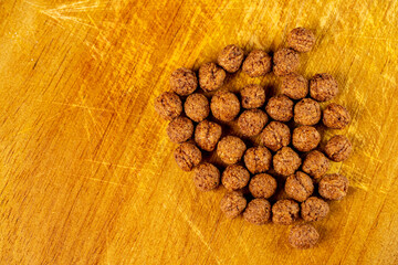 Macro photo of cocoa chocolate balls