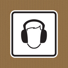 Fototapeta premium Symbol Wear Ear muff sign Isolate On White Background,Vector Illustration EPS.10