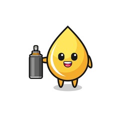 the cute honey drop as a graffiti bomber