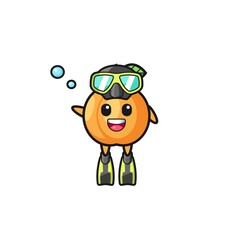 the apricot diver cartoon character