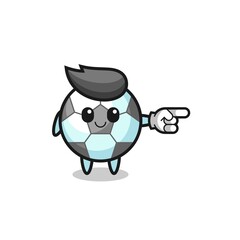football mascot with pointing right gesture