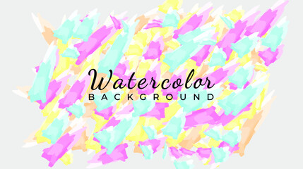 Abstract colorful watercolor stain background