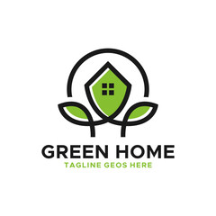 green house inspiration illustration logo design