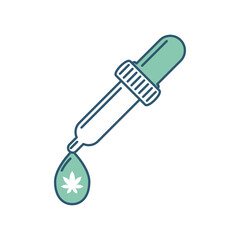 medical dropper with cannabis