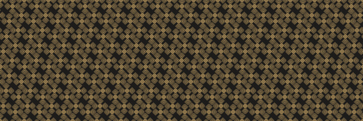 Background image with geometric ornament on a black background. Vintage, retro design. Seamless background for wallpaper, textures.