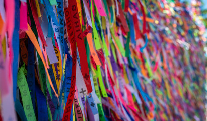 close up of colorful fabric