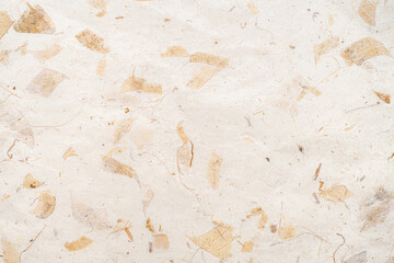 Fototapeta premium Brown craft paper texture background from made natural leaves. Recycled paper texture background banner concept.