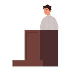 witness on trial podium