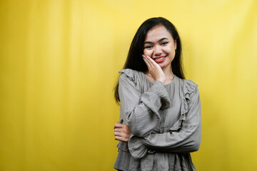 Beautiful young woman isolated