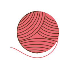 wool ball flat icon