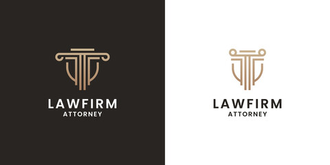 justice shield logo design about lawyer