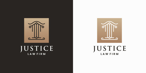 justice, law firm logo design collections attorney