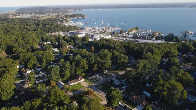 Aerial of Torreon marina in Beachwood.