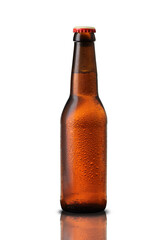 small brown bottle with beer