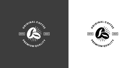 retro coffee shop, cafe logo design badge vintage
