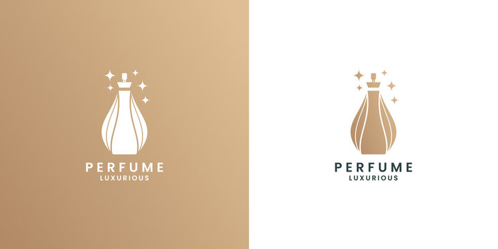 perfume bottle logo design. luxury perfume logo