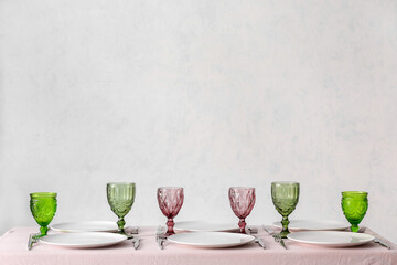 Stylish table setting in dining room