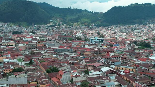 Quetzaltenango Xela, Guatemala. Urban Colonial City Zones And Neighborhoods.