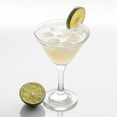 Ice Martini Cocktail Drink with lime
