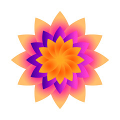 Fototapeta premium illustration of a flower with colorful petals