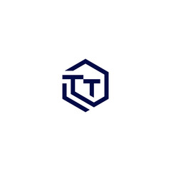 Letter TT Hexagon Logo