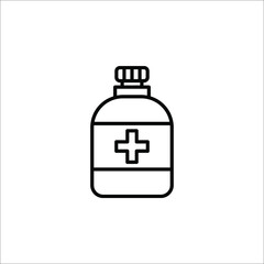 Fototapeta premium Medicine bottle icon,vector illustration. Flat design style. vector medicine bottle icon illustration isolated on White background
