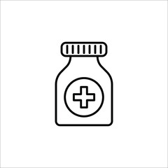 Medicine bottle icon,vector illustration. Flat design style. vector medicine bottle icon illustration isolated on White background