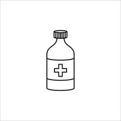 Medicine bottle icon,vector illustration. Flat design style. vector medicine bottle icon illustration isolated on White background