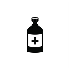 Medicine bottle icon,vector illustration. Flat design style. vector medicine bottle icon illustration isolated on White background