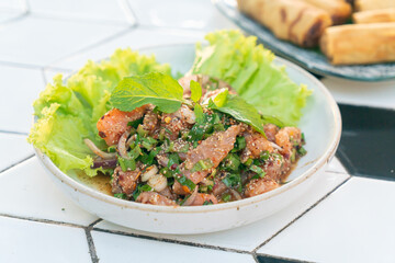 Spicy Salmon Salad or Laab Salmon