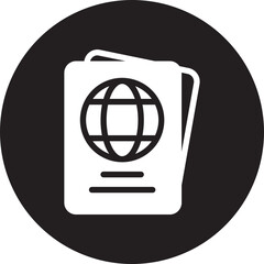 Passport glyph icon