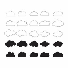 Cloud template vector icon illustration design