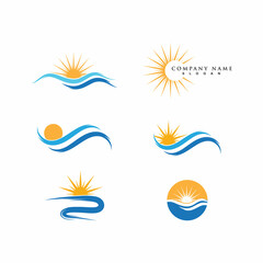 Obraz premium Sun Vector illustration Icon Logo Template design
