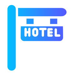 hotel gradient icon