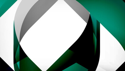 Abstract square shape with overlapping waves, minimal geometric background. Vector Illustration For Wallpaper, Banner, Background, Landing Page