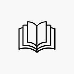 Book, library, read, study line icon design concept