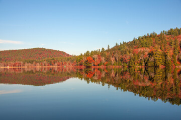 Foliage beautiful fall autumn colors lake landscape reflection