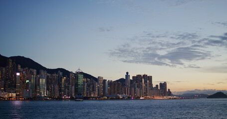 Hong Kong city at night