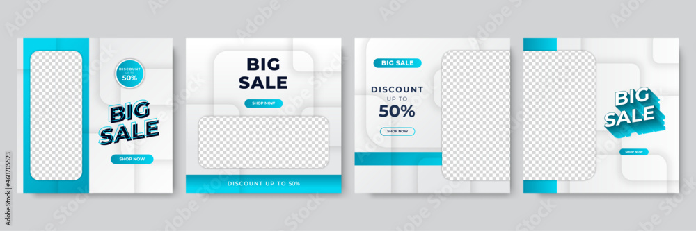 Poster trendy editable template for social networks post, vector illustration. design backgrounds for socia