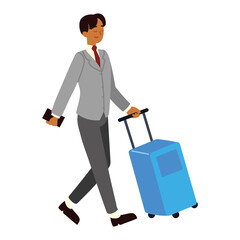 businessman with phone and bag