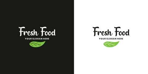 fresh food logo. healthy restaurant logo design