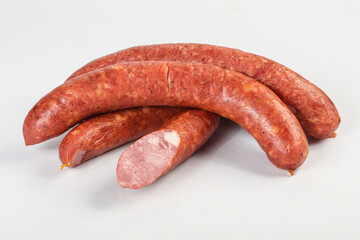 Natural meat sausages with minced meat