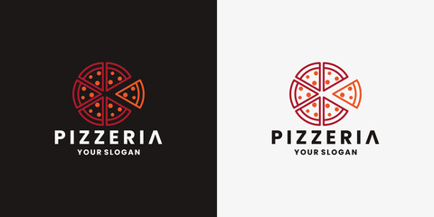 italian pizza logo design restaurant food