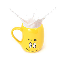 Glass of milk splash
