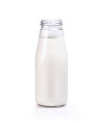bottle of milk isolated on white