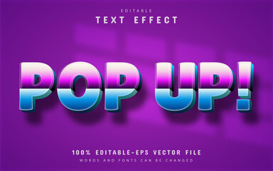 Obraz premium 3d Pop up text effect