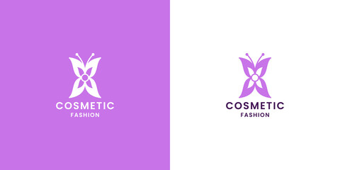 luxury butterfly cosmetic fashion logo design inspiration