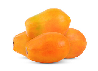 papaya isolated on white background