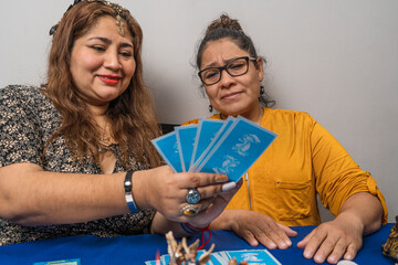 woman worried about what the tarot cards show